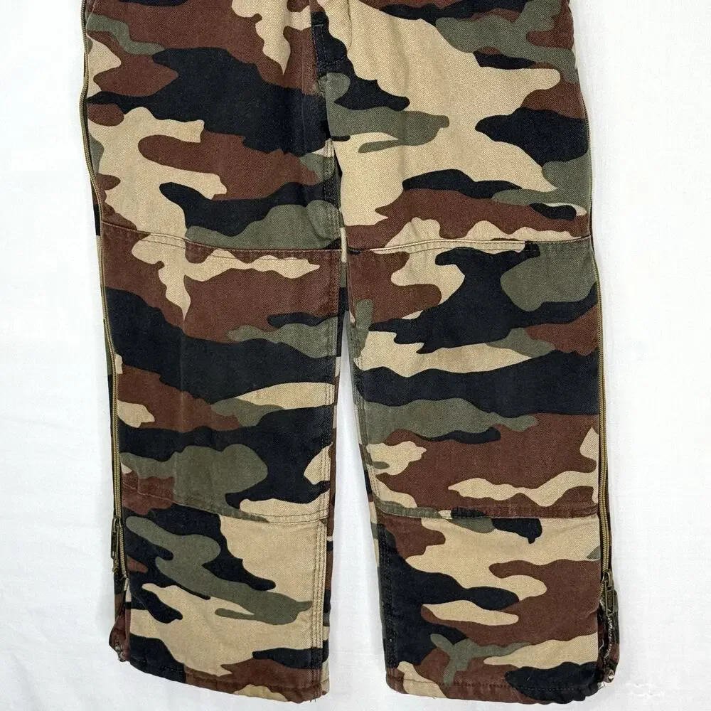 Walls Blizzard Pruf Camo Overalls Insulated Canvas Youth M 8-10 Boys Hunting
